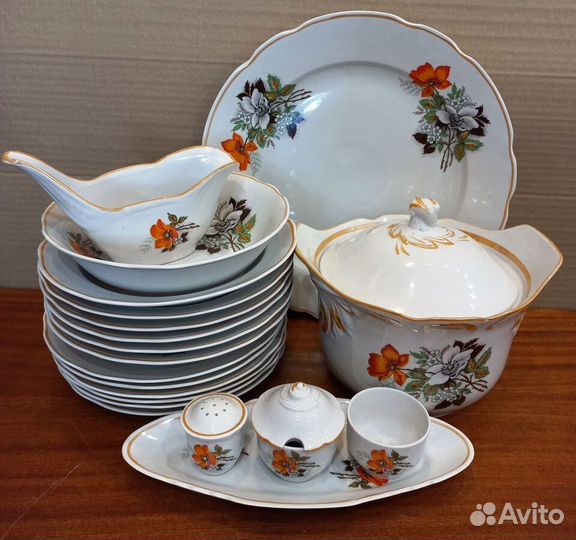 Винтажный столовый сервиз. Дулево