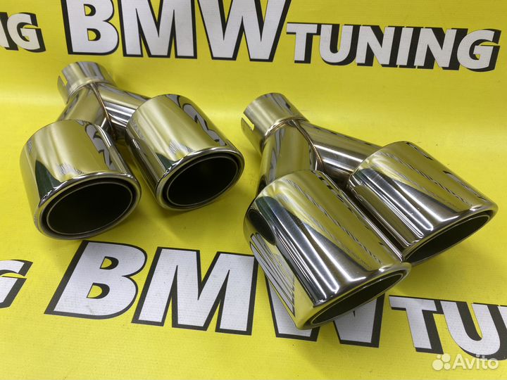Насадки на глушитель BMW хром 2/90