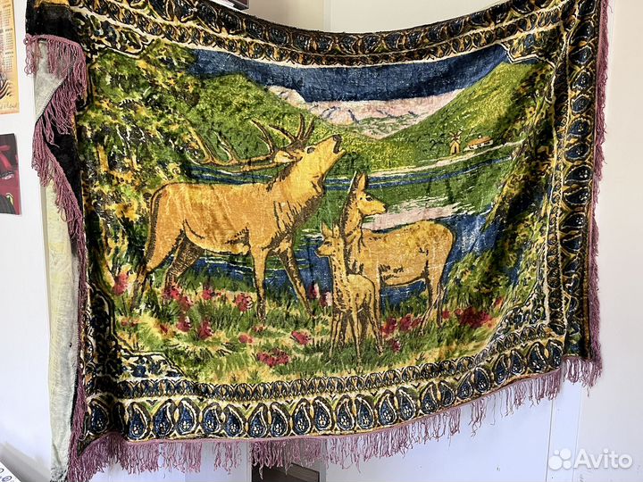 Ковер плюшевый СССР. Олени