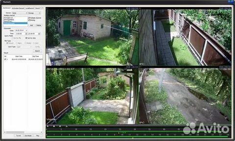 Видеонаблюдение 4 камеры и монитор