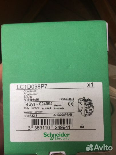 Контактор lc1d schneider