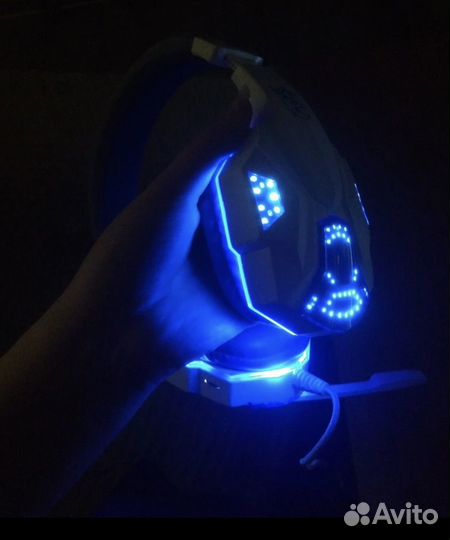 Наушники игровые проводные с микрофоном RunFun