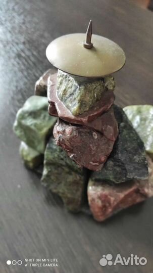 Подставка для свечки из натуральных камней