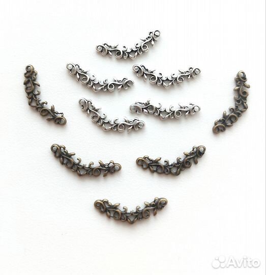 Коннектор веточка. Фурнитура для бижутерии