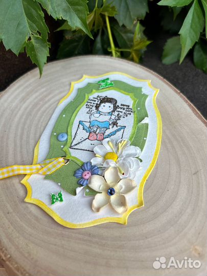 Открытка ручной работы фигурная