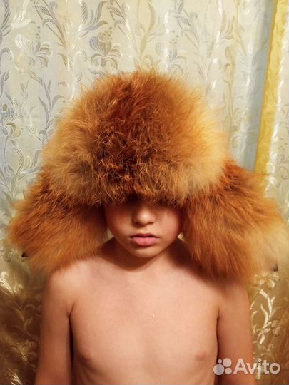 Мужская лисья шапка