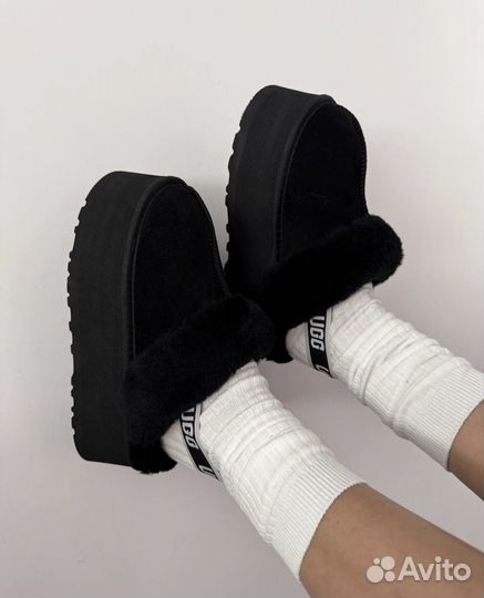 Ugg funkette suede платформа черные