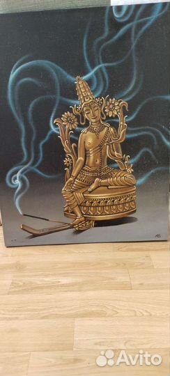 Картина маслом будда