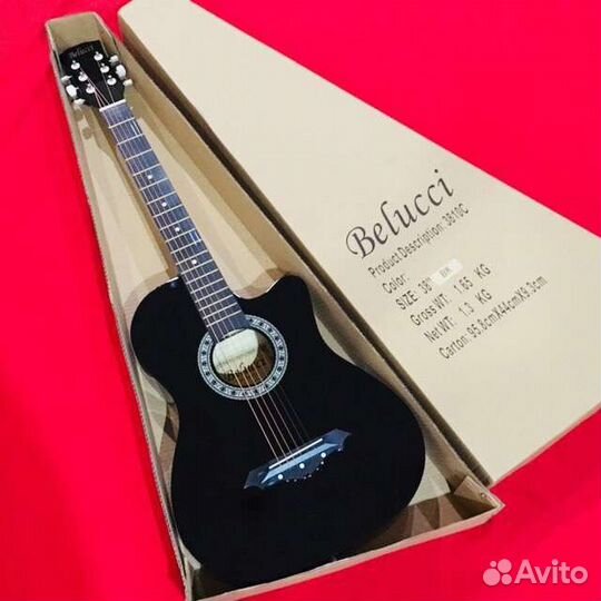 Гитара акустическая новая Belucci 3820 BK