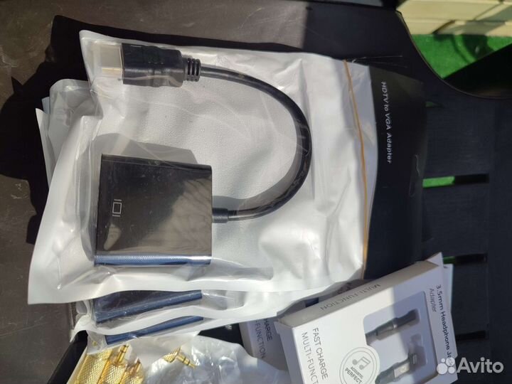 Переходник hdmi vga, аудиоадаптер 3,5-6,5, USB TYP