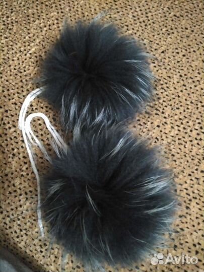 Помпоны из натурального меха