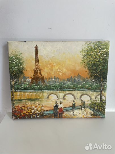 Картина Вид на Париж, Эйфелевую Башню