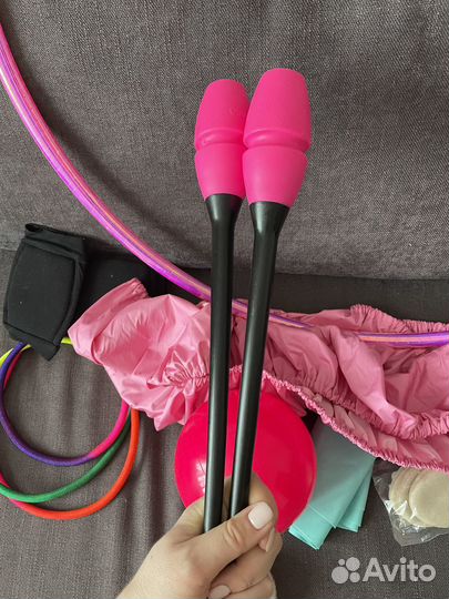 Мяч, булавы, резина, прыгалки, полупальцы, чехол