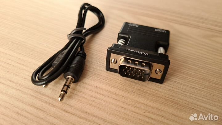 Новый Переходник-адаптер Hdmi-VGA + Audio