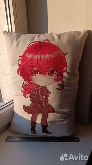 Подушка Чиби Геншин импакт (Венти, Делюк)