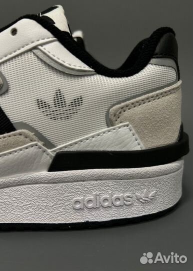 Кроссовки Adidas Forum Low White Black Люкс