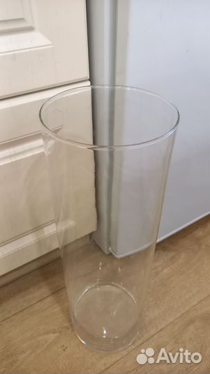 Ваза цилиндр стеклянная 50х15 см