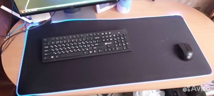 Игровой коврик для мыши с подсветкой 30*80 см xl