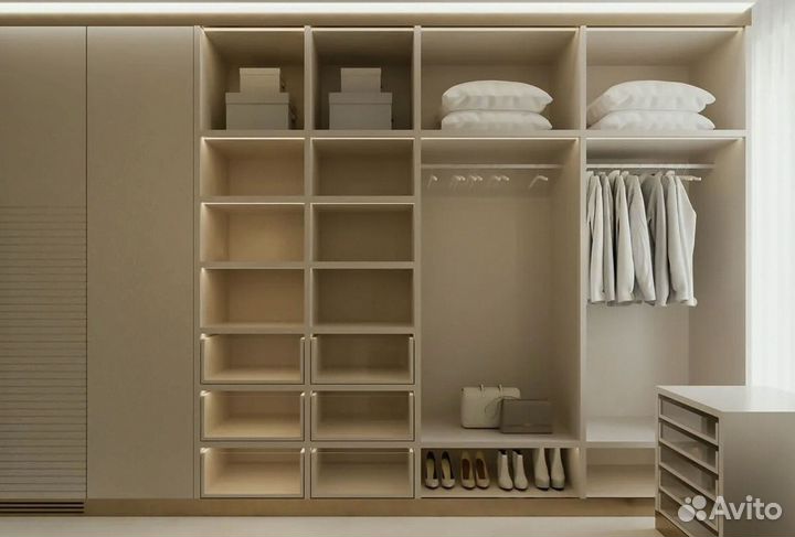 Гардеробная на заказ по размерам