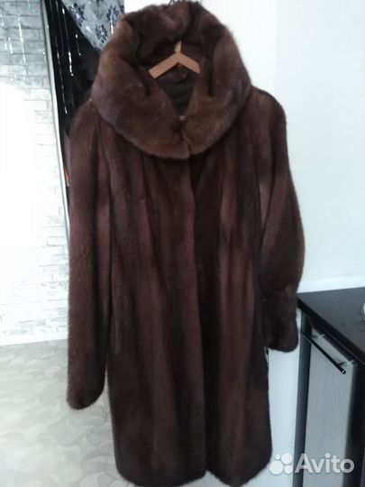 Шуба норковая с капюшоном 46 48