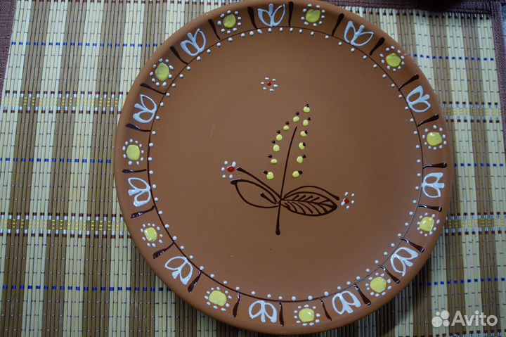 Блюдо из натуральной глины