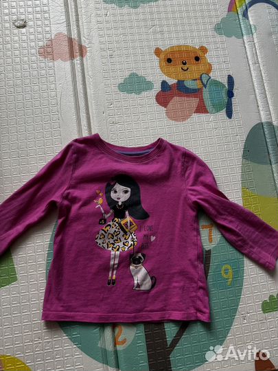 Лонгслив для девочки 98