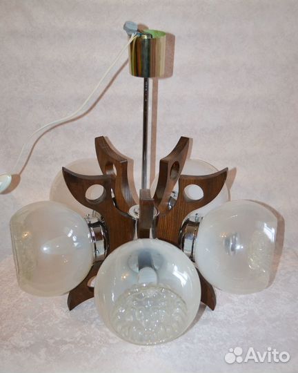 Люстра винтажная 5 плафонов