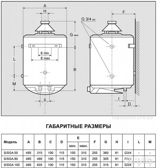 Водонагреватель газ 50л Ariston supersga 50 R