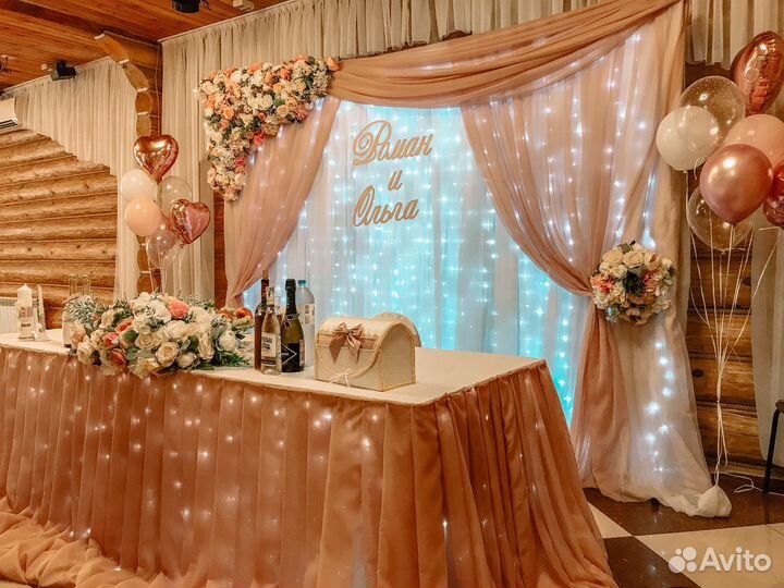 Оформление свадьбы, украшение зала,свадебный декор