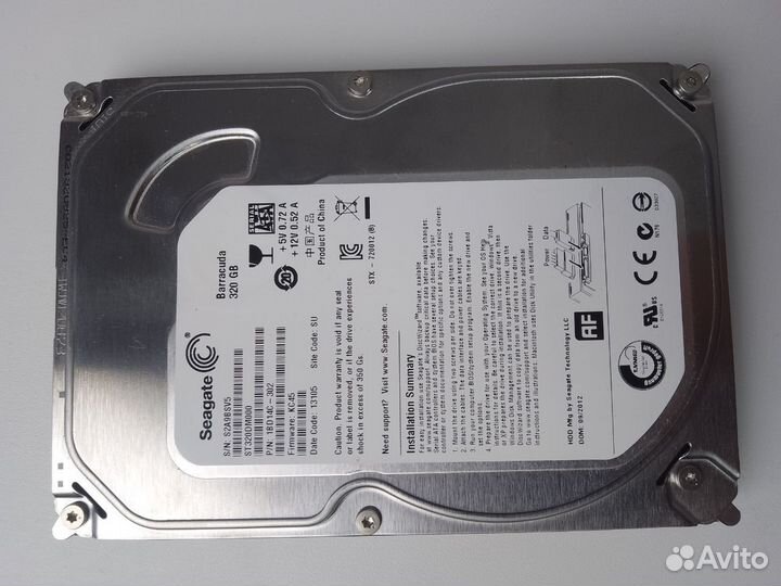 Жёсткие диски SATA 3 HDD 320Gb, 500Gb, 1000Gb