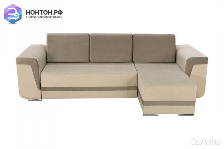 Диван угловой еврокнижка Марракеш бежевый