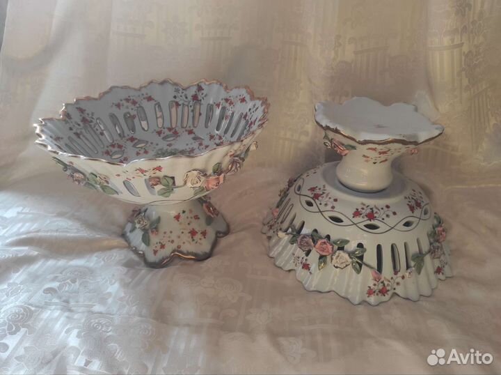 Вазы хрустальные, фарфор, керамика