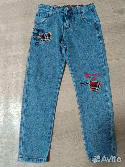 Джинсы на девочку 122