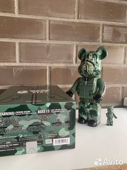 Bearbrick x Bape x Alpha industries 100 + 400