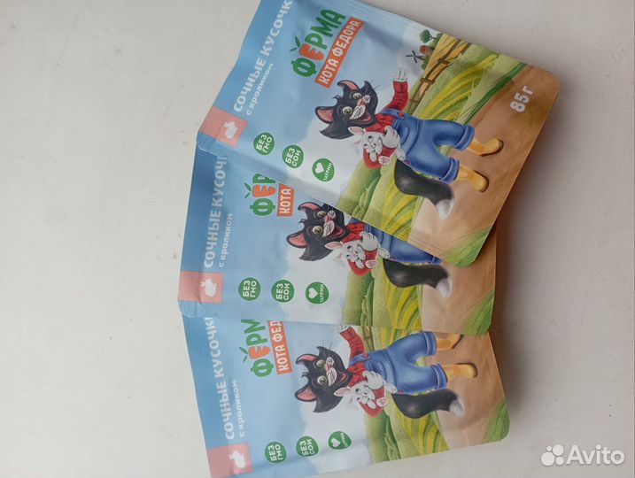 Корм для кошек феликс, ферма кота Фёдора пауч 85 г