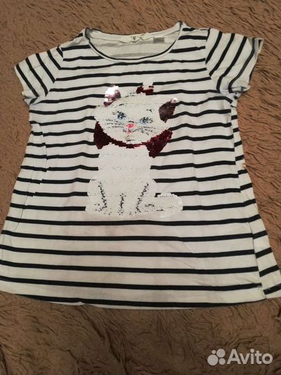 Футболка hm для девочки 8-9 лет