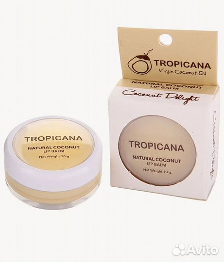 Натуральный Бальзам для губ Tropicana, 10 гр