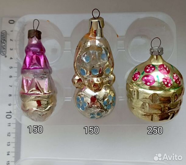 Елочные игрушки СССР. Стекло