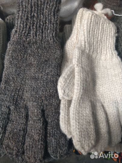 Новые Перчатки из натуральной шерсти