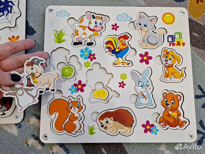 Развивающие деревянные игрушки монтессори