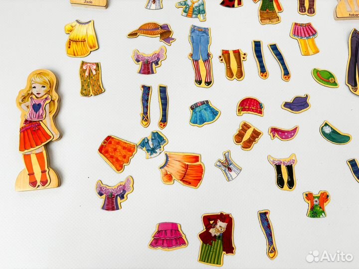 Магнитная кукла с одеждой, Модные девчонки