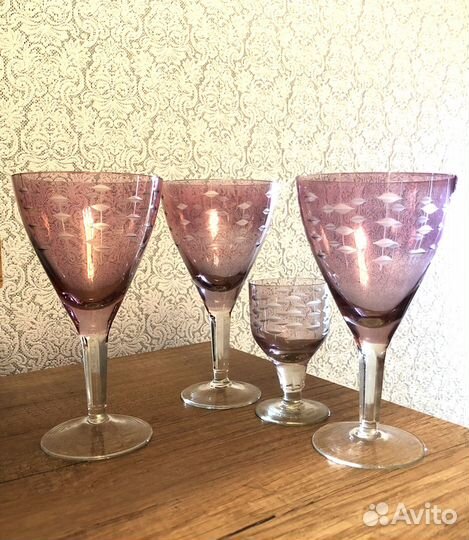 Бокалы цветное стекло