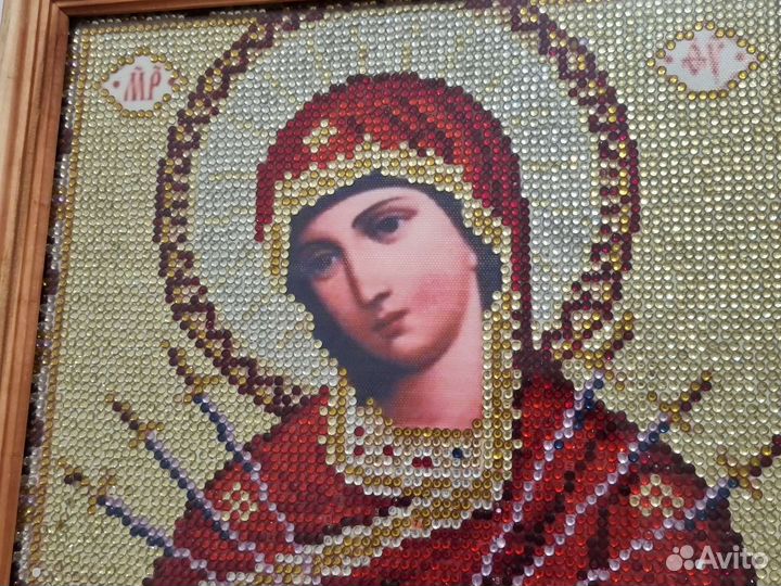 Алмазная вышивка Ручная работа икона Богородицы