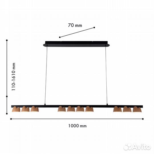 Светильник подвесной Favourite Interline 4266-10P