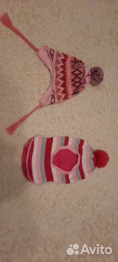 Шапки зимние для девочки р. 52 - 54