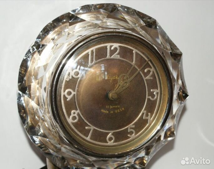 Часы настольные маяк кристалл