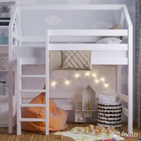 Кровать чердак детская крепче IKEA