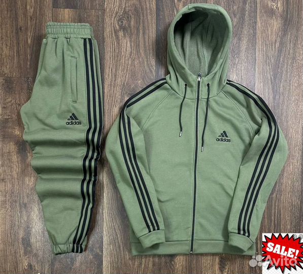 Флисовый спортивный костюм Adidas