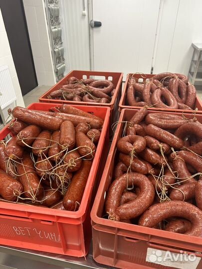 Домашняя колбаса копченая