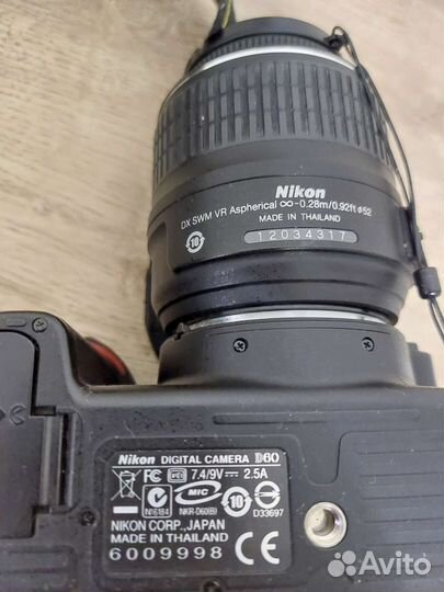 Зеркальный фотоаппарат nikon d60